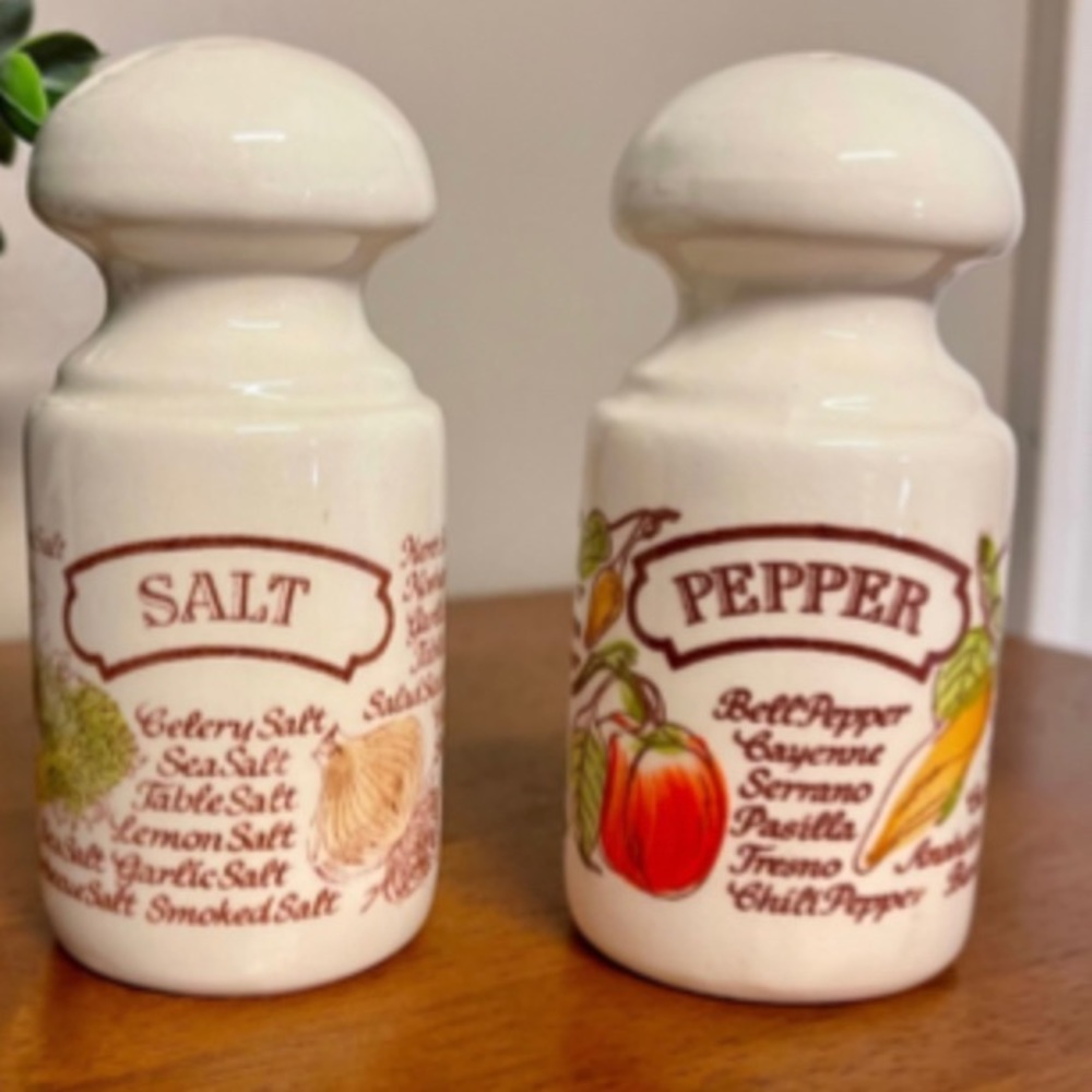 Vintage 1980s Salt & Pepper Shakers